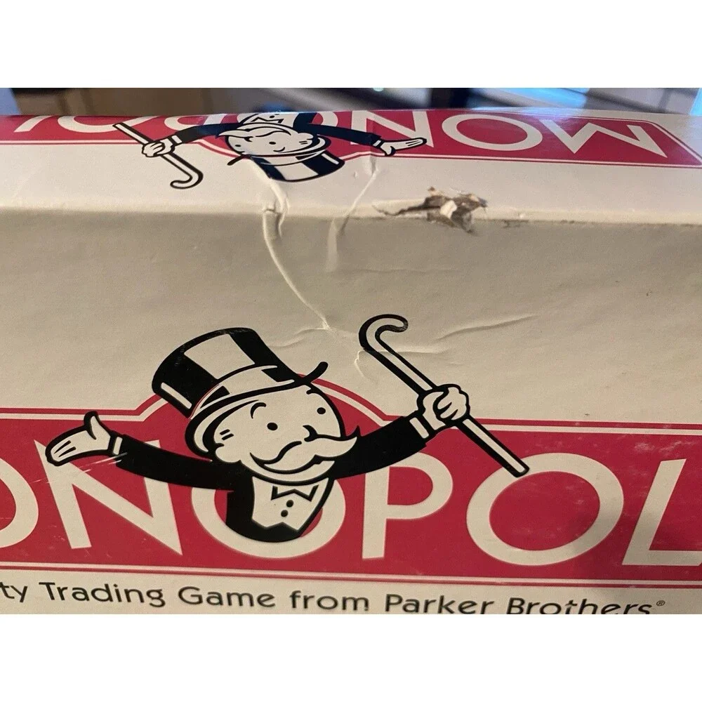 1998 Monopoly Board Game Parker Brothers w/ New Moneybag token Some Parts Unused